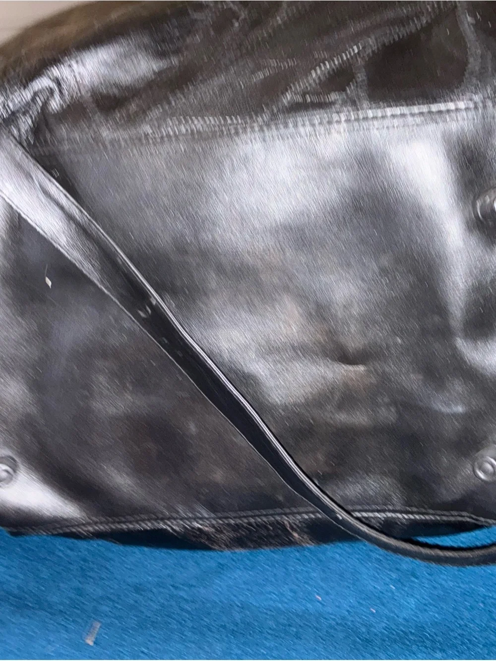 Classic Vintage Black Men's Duffel Bag with Multiple Zip Pockets